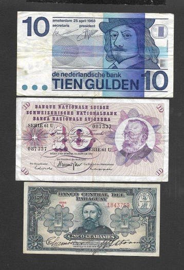 Wereld. - 7 Banknotes - various dates (Zonder minimumprijs), Postzegels en Munten