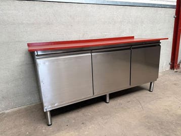 RVS Werkkast Snijtafel met opbergruimte 200 cm Horeca, Ophalen of Verzenden, Gebruikt, Inox Meubilair