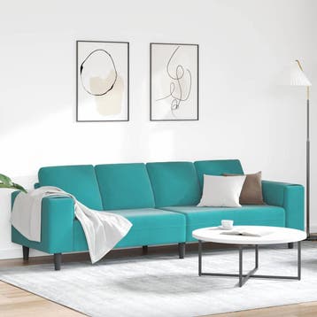 vidaXL Woonkamerbank / zetel Turquoise 250 x 188 x 76 cm, Verzenden, Nieuw