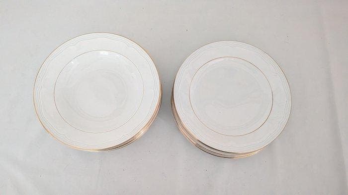 GALVANI Ceramiche - Eetservies voor 6 (12) - Porselein, Goud, Antiek en Kunst, Antiek | Meubels | Tafels