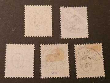 Zwitserland - CH 1882 Ziffermuster 45-49 SBK Fr. 1315.-- -
