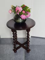 Bijzettafel - Elegant antieke barley-twist tafel - Hout