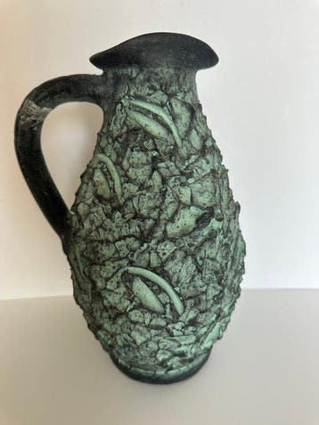 French Mid-Century Brutalist Studio Pottery Pitcher - Vase –
