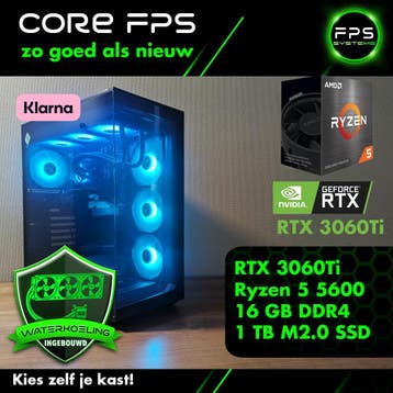 Game PC Ryzen 5 5600 – RTX 3060 Ti – 16GB – 1 TB SSD, Computers en Software, Virtual Reality, Refurbished, SSD, FPS Systems