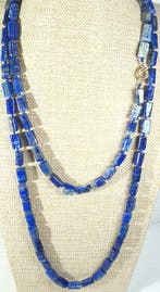 Lapis lazuli NATUURLIJK Afghanistan - Sluiting Zilver 925 -