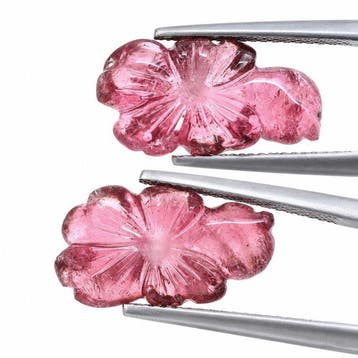 Zonder minimumprijs - 2 pcs Roze, Violet Toermalijn - 10.22, Nieuw