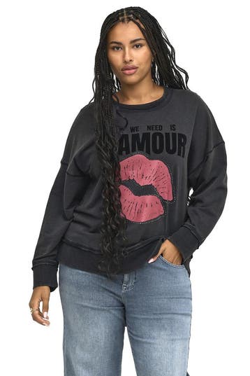 ONLY eco sweater lip opdrukXL=54Maat 46/48 (XL) of groter, Kleding | Dames, Verzenden, Nieuw, Maat 46/48 (XL) of groter, Overige kleuren