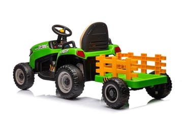 Tractor + aanhanger, 2 x 12 volt motoren, elektrische kinder, Kinderen en Baby's, Ophalen of Verzenden, Nieuw