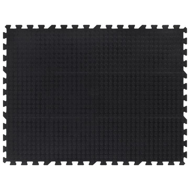 vidaXL Rubbertegel 12 mm 90x120 cm zwart, Sport en Fitness, Fitnessmaterialen, Nieuw, Verzenden