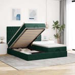vidaXL Ottoman bed met matrassen 160x200cm fluweel, Verzenden, Nieuw