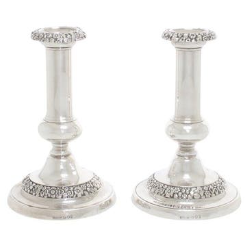 Thomas & John Settle - Kaarsenhouder (2) - .925 zilver -