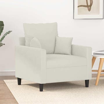 Fluweel fauteuil creme: Tweede kansje, OP = OP!, Overige materialen, Verzenden, 75 tot 100 cm, Zo goed als nieuw