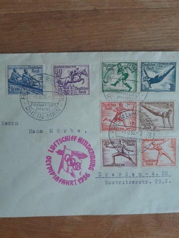 Duitsland 1936/1936 - Postzegels Olympische Spelen 1936, Postzegels en Munten, Gestempeld