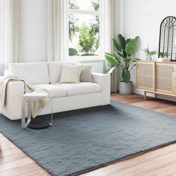 vidaXL Antislip vloerkleed van imitatie konijnenbont OLITE, Verzenden, Nieuw