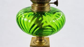 Petroleumlamp - Onyx, Brons, Antiek en Kunst