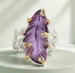 925 zilver - 23ct amethist - topaas - Ring