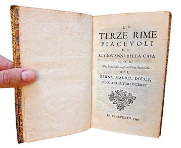Della Casa / Berni / Dolce - Le Terze Rime Piacevoli - 1727