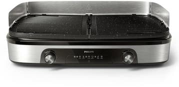 PHILIPS HD6222/90 Grillplaat Zwart, Verzenden, Zo goed als nieuw