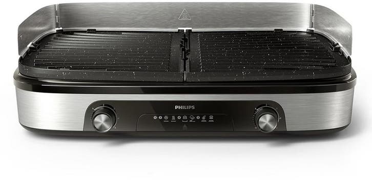 PHILIPS HD6222/90 Grillplaat Zwart, Elektronische apparatuur, Grillplaten, Zo goed als nieuw, Verzenden