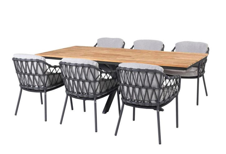 4 Seasons Outdoor Calpi tuinset antraciet met Minerva, Tuin en Terras, Tuinsets en Loungesets