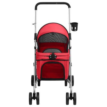 vidaXL Hondenwagen inklapbaar 76x50x100 cm oxford stof rood, Dieren en Toebehoren, Verzenden, Nieuw