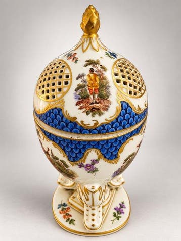 Porcelaine de Nyon - dekselvaas - Porselein - Zeldzame
