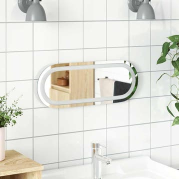 vidaXL Badkamerspiegel LED 40x15 cm ovaal, Huis en Inrichting, Woonaccessoires | Spiegels, Verzenden, Nieuw