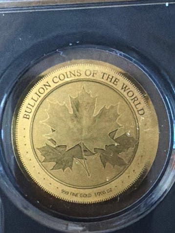 Tsjaad. 5000 Francs 2023 Maple Leaf, 1/200 Oz (.999) mit CoA, Postzegels en Munten