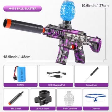 Gel Ball Blaster - M416 Model Speelgoed Soft Shell Foam, Verzenden