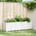 vidaXL Plantenbak 160x40x53 cm polypropeen wit, Verzenden