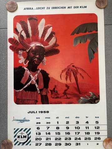 Joop Geesink - Kuhn & Zoon, Rotterdam - KLM - Kalender Juli