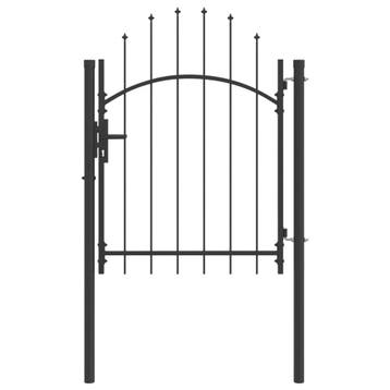 vidaXL Tuinpoort met slot Woerden Grijs 100 x 100 cm Staal, Tuin en Terras, Tuinpoorten, Verzenden, Nieuw