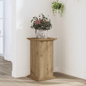 vidaXL Plantenstandaard 33x33x60 cm bewerkt hout artisanaal, Verzenden, Nieuw