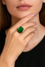 Zonder minimumprijs - Ring Platina - 16.91ct. tw. Smaragd -, Nieuw