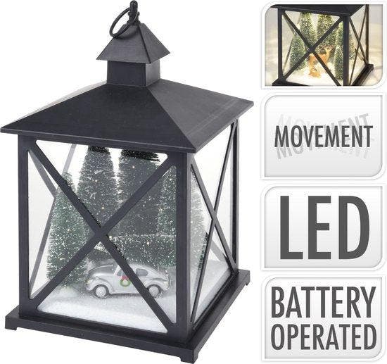 2dekans | Kerstlantaarn 38Cm - Met Licht, Diversen, Kerst, Ophalen of Verzenden