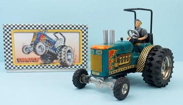 Kovap - Blik met wind-up Dragtor Tractor - Opwindbaar, Antiek en Kunst
