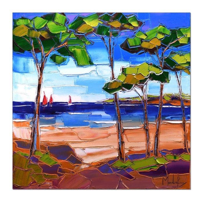 Caroline Mandrafina - Pfleger  Plage de Martigues, Antiek en Kunst, Kunst | Designobjecten