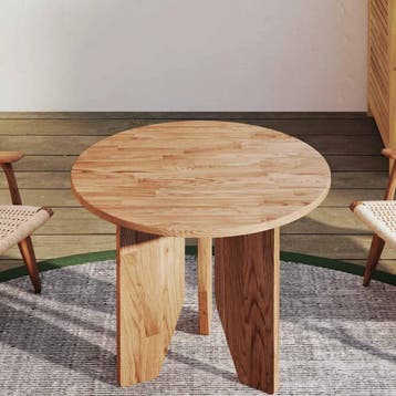 vidaXL Tafelblad rond Ø50x1,5 cm behandeld massief eiken, Verzenden, Nieuw
