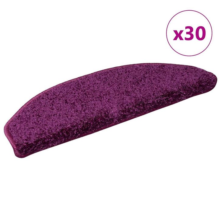 vidaXL Trapmatten 30 st 65x21x4 cm Violet Halfrond Groot, Doe-het-zelf en Bouw, Ladders en Trappen, Nieuw, Verzenden