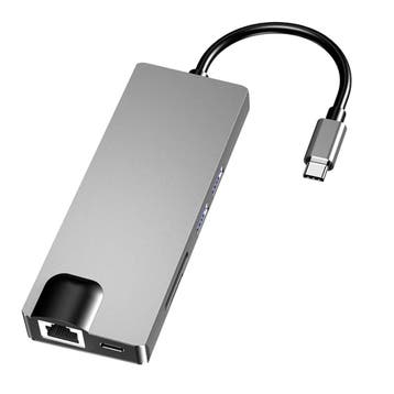 DrPhone CM2 - 8 in 1 hub  + Dock - USB-C Naar HDMI 4k 30hz –, Verzenden, Nieuw