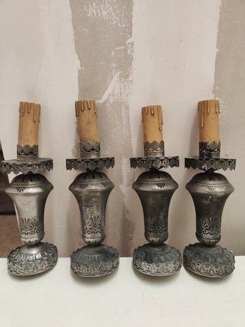 Lamp (4) - Chroom, Antiek en Kunst