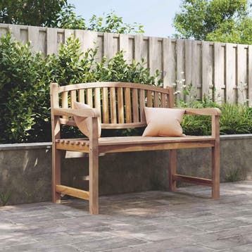 vidaXL Tuinbank 114x59x87 cm massief teakhout, Tuin en Terras, Verzenden, Nieuw