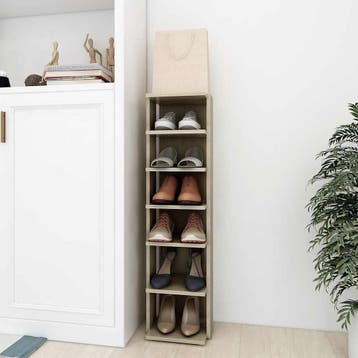 vidaXL Schoenenkast 27,5x27x102 cm bewerkt hout sonoma, Verzenden