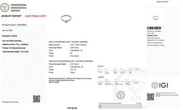 Sans prix de réserve - Bague - 14 carats Or blanc - 0.27ct., Nieuw