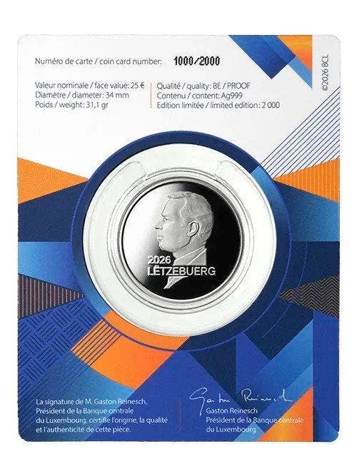 Luxemburg. 25 Euro 2026 Accession to the Throne of Grand, Timbres & Monnaies, Monnaies | Europe | Monnaies non-euro