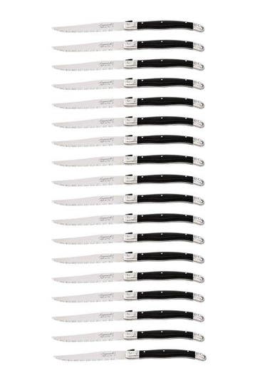 Laguiole - 18x Steak Knives - Black Colour - style de -