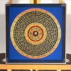 Painting of Tibetan Tradition - Mandala Mantra with OM and 8, Nieuw