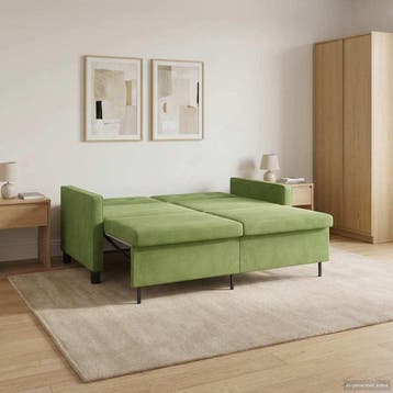 vidaXL Slaapbank / zetel Lichtgroen Stof, Huis en Inrichting, Verzenden, Nieuw