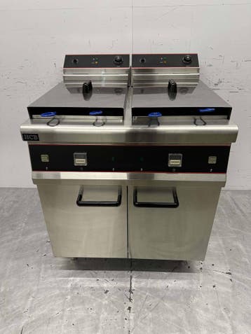 HCB Acier inoxydable Friteuse double Friteuse 2 x 30 litres, Articles professionnels, Verzenden