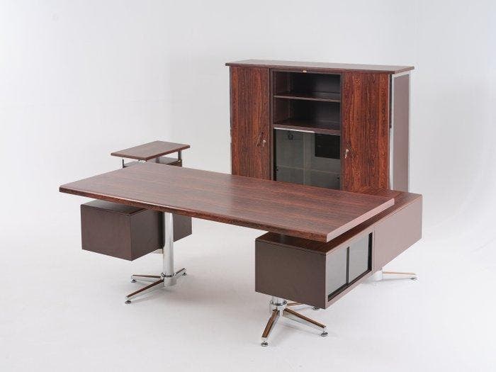Cortal 80´s - Ensemble de bureau (3) - Executive - Acier,, Antiquités & Art, Art | Objets design